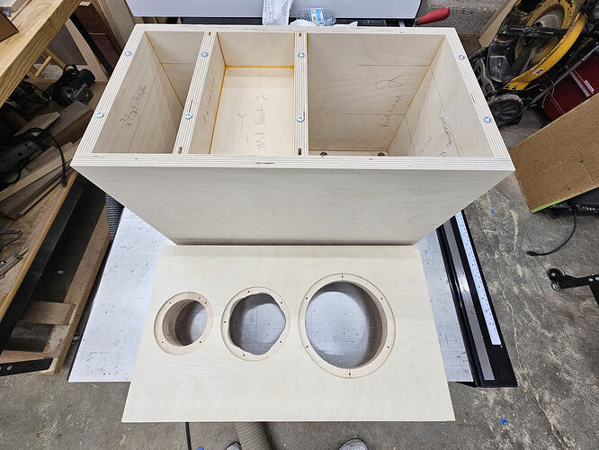 57 - transfer dowel marks to baffle