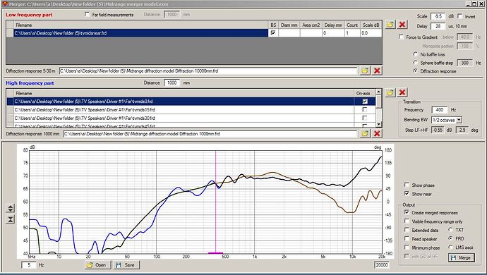 Midrange merger tool screenshot