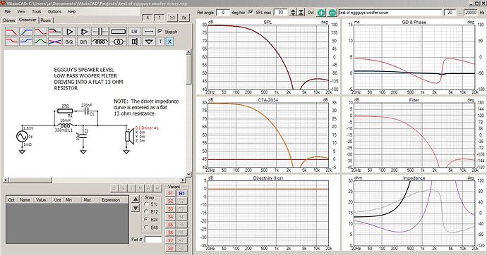 Test of eggguys woofer xover